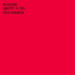 #ED0038 - Red Ribbon Color Image